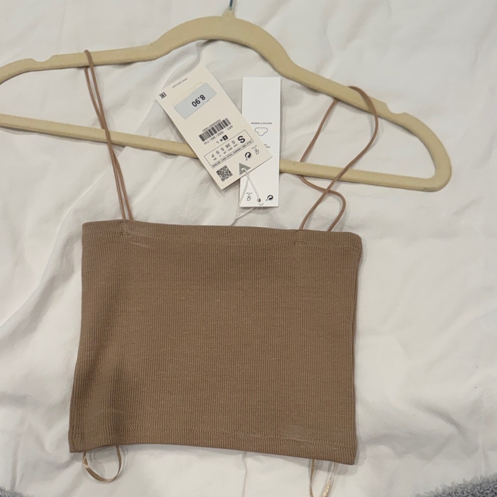 Tan Zara cropped
